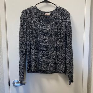 SO Black and White Knit Sweater